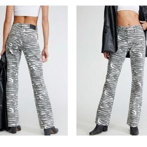 GUESS Originals Zebra Printed Bootcut Jeans